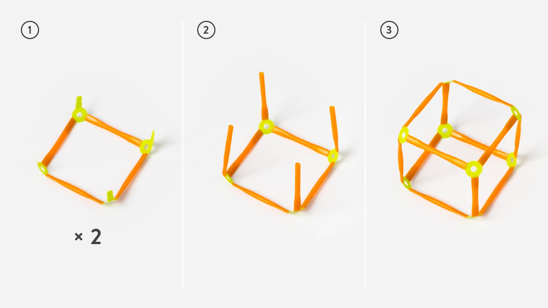 \[5] The visual steps to a cube.