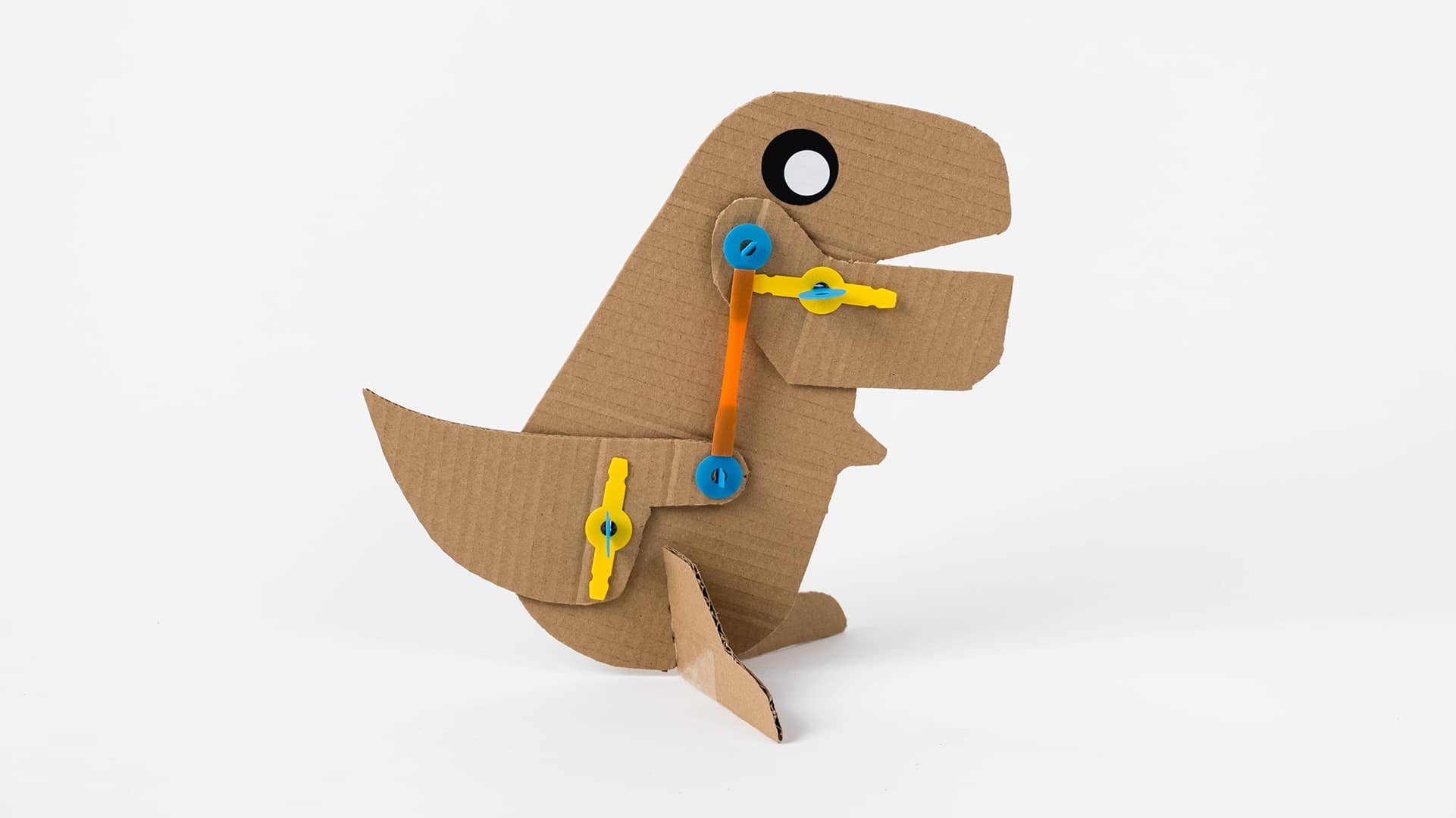 Strawbees work well with cardboard and paper, and other upcycled materials.